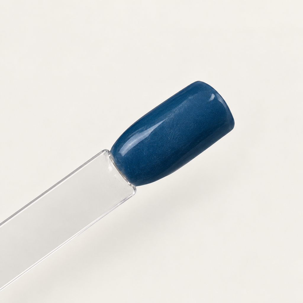 TWOTONE Blue Hour Dip & Acrylic Powder — applied color on sample nail