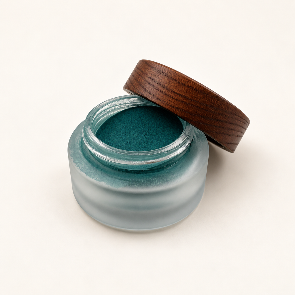 TWOTONE Jade Current Dip & Acrylic Powder — half-open jar showing powder