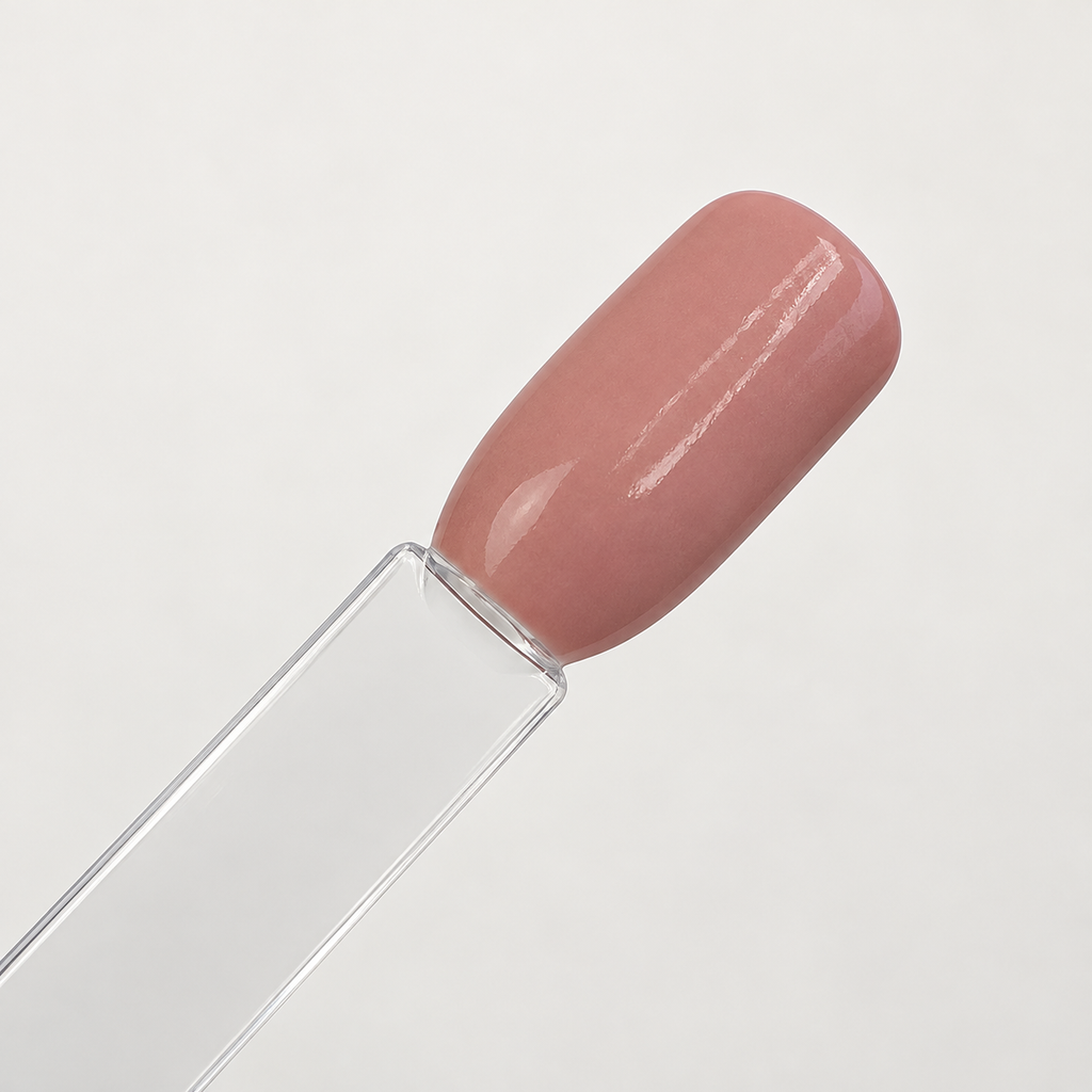 TWOTONE Rose Suede Dip & Acrylic Powder — applied color on sample nail