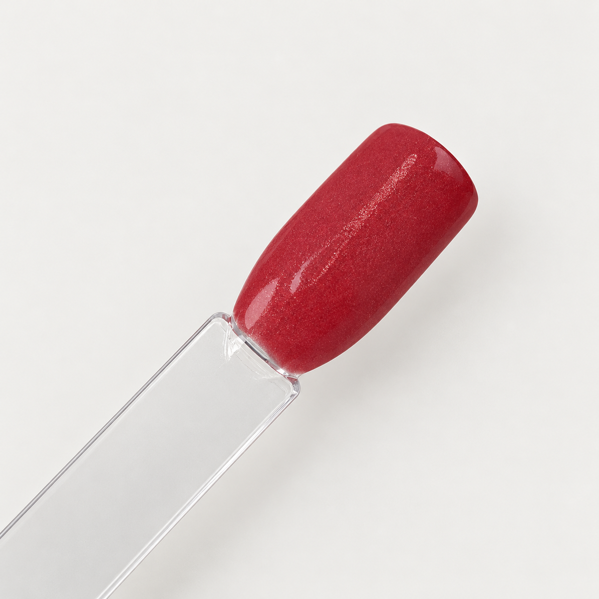 TWOTONE Scarlet Muse Dip & Acrylic Powder — applied color on sample nail