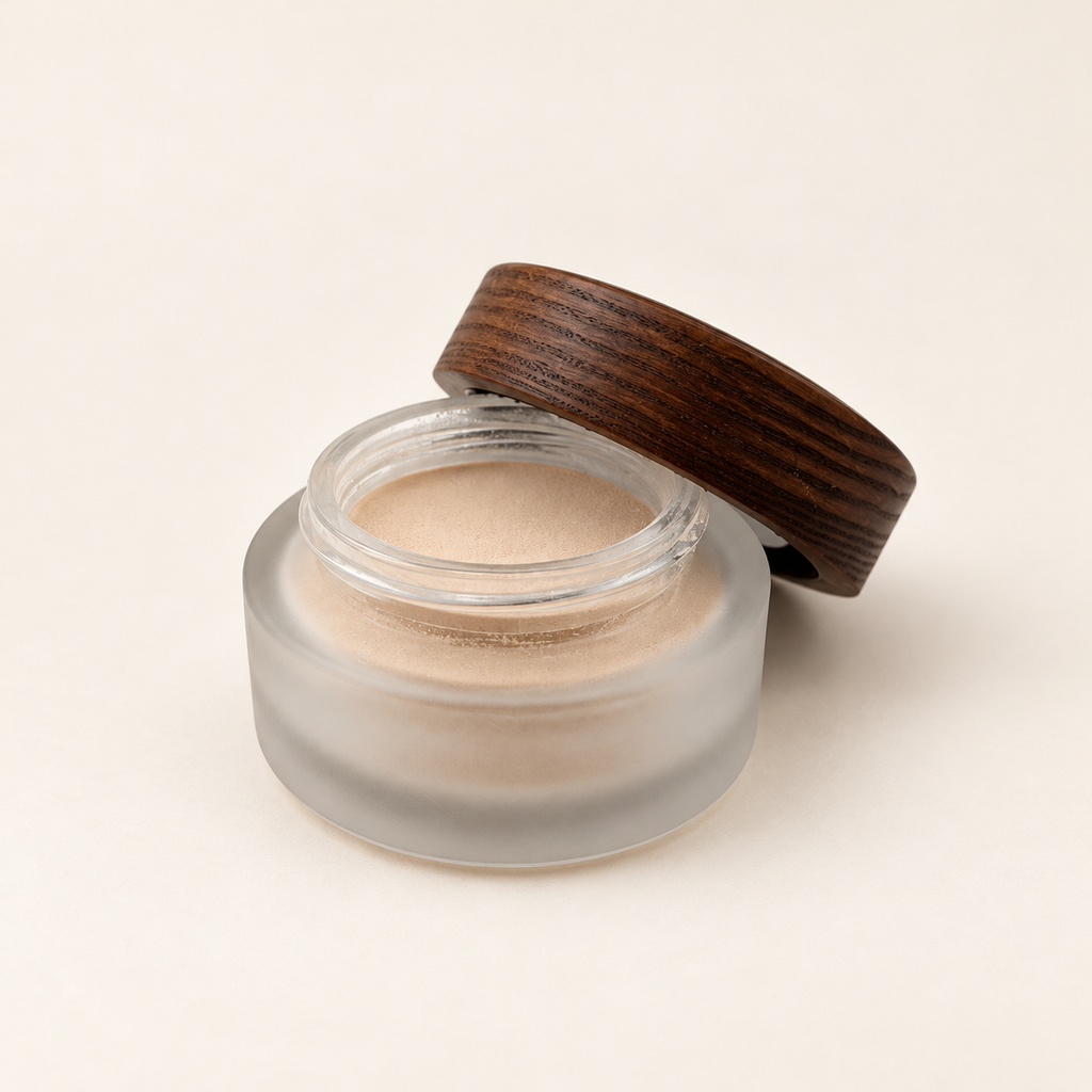 TWOTONE Vanilla Veil Dip & Acrylic Powder — half-open jar showing powder